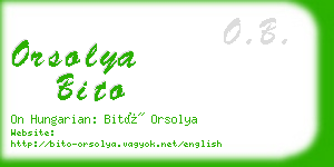 orsolya bito business card